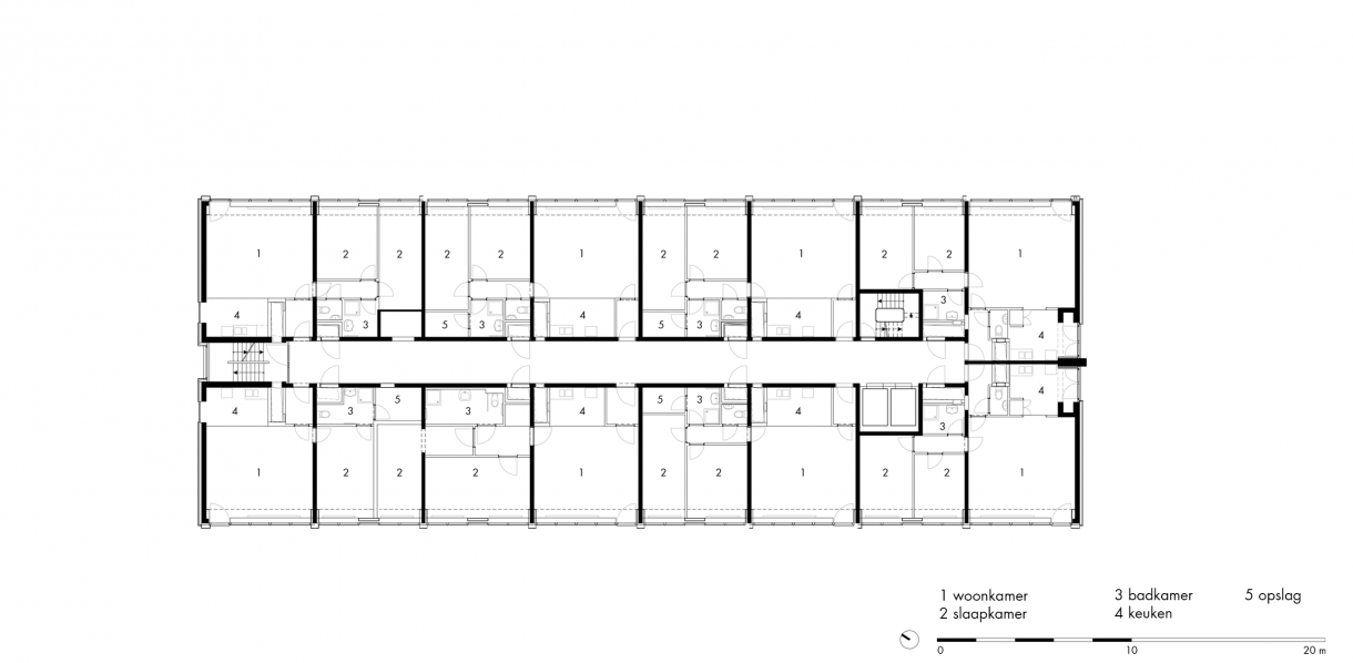 gebouw 4 | woonverdieping (1e t/m 14e)