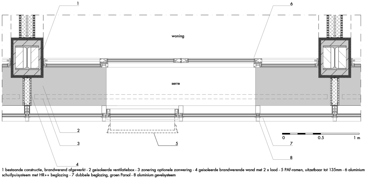 gevelfragment serre A10-zijde (horizontaal)